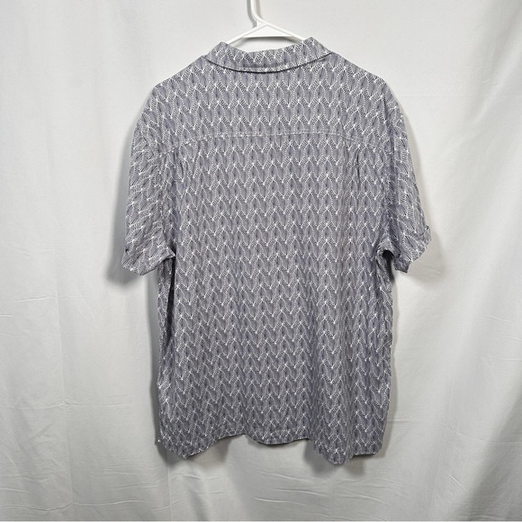 Rails Linen Rayon Camp Collar Button Shirt Abstract Print Vacationcore L Gray - Picture 10 of 12